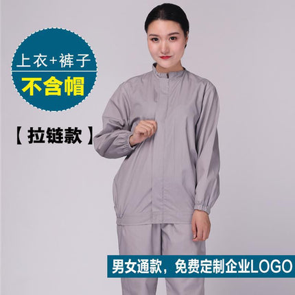 Tooling Food Factory Work Clothes Set Processing Workshop Hygienic White Labor Protection Production Factory Worker Canteen