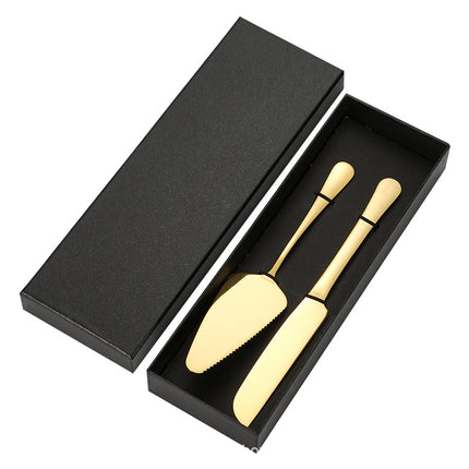 Cross-border Stainless Steel Cake Knife Shovel suit Kitchen Pizza Cutter Creative Baking Household Cream Shovel Knife Gift Box