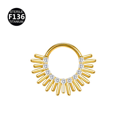 2024 new G23 titanium alloy tassel nose ring ear bone ring carved nose ring explosion puncture jewelry