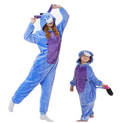 Mixed batch autumn and winter flannel cartoon one-piece pajamas home performance clothes toilet version adult home clothes pajamas