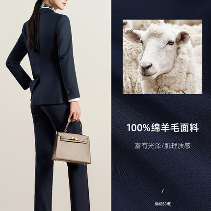 [Luo Hao] 26 Spring High-End Business 100% Pure Wool Suit Women's Commuting Professional Wear Women's Suit Set