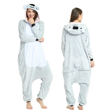 Mixed batch autumn and winter flannel adult cartoon conjoined animal pajamas cheese cat home clothes thick toilet wholesale