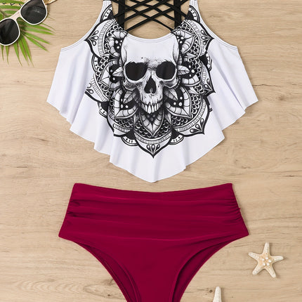 European and American swimsuit 2024 new fashion sexy tether chain bikini swimsuit two-piece wholesale foreign trade