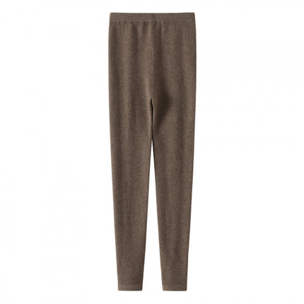 Autumn and winter worsted 10% mulberry silk 90% cashmere leggings women's warm inside and outside wearing leggings women's drawdown long Johns