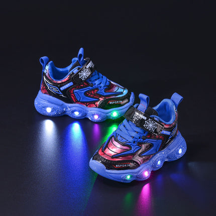 2024 spring and autumn new children's sneaker LED luminous children's shoes 1-6 years old boys casual shoes children's shoes with lights