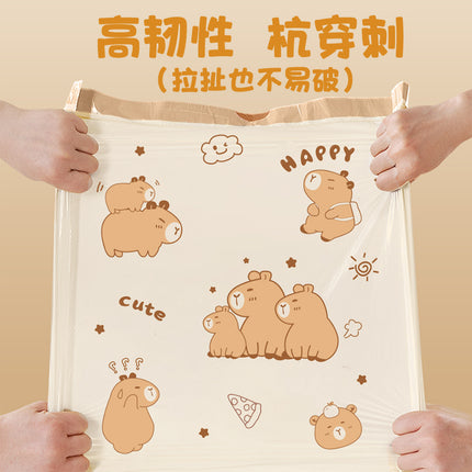 Drawstring Garbage Bag Household Thickened Portable Point Break Kitchen Cleaning Bag Large Size Cartoon Printed Plastic Bag in stock