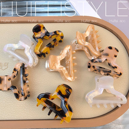 Leopard small size Hairpin Women's Head High-ponytail Clip Bangs Side Hairpin Cyber Celebrity Shark Clip Headwear Clip
