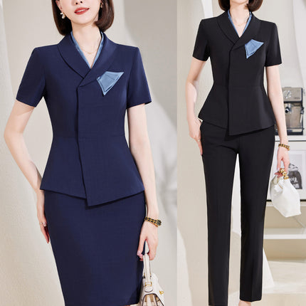 Business Suit suit Women's Summer Temperament High-end Beautician Beauty Salon Tooling Jewelry Store Front Desk Work Clothes