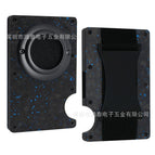 Blue Forged Carbon Air tag (Strap)