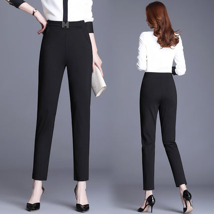 High-end Wide-leg Pants Spring and Autumn New Arrival Middle-aged Mother High Waist Loose plus size Dosing Straight Pants Casual Women's Pants