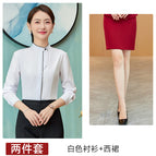 Shirt Women's White Wine Red Western Dress / S