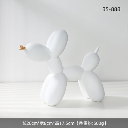 Nordic Light Luxury Blow Dog Ornaments Modern Creative Simple Living Room Desktop TV Cabinet Home Entrance Decorations