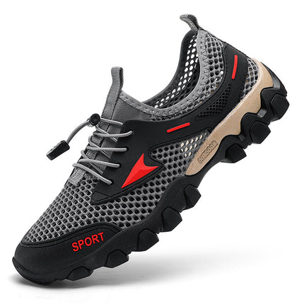 2025 Amazon New Men's Casual Outdoor Wading Shoes Men's Mesh Outdoor Camping Shoes Hiking Shoes