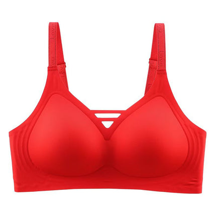 Traceless Comfortable Lightweight Underwear Women's Soft Support Push-up Pull-up Anti-sagging Fixed Cup Bra
