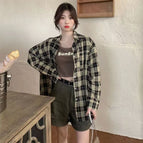 Black coffee plaid / S