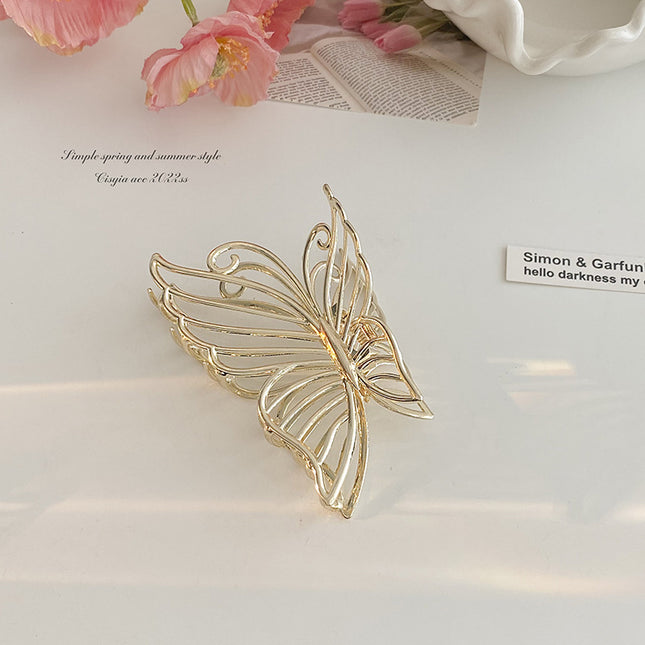 High-End Metal Butterfly Clip Women's Large Hair Clip Hair Back of the Head Hair Shark Clip Hair Clip Headwear