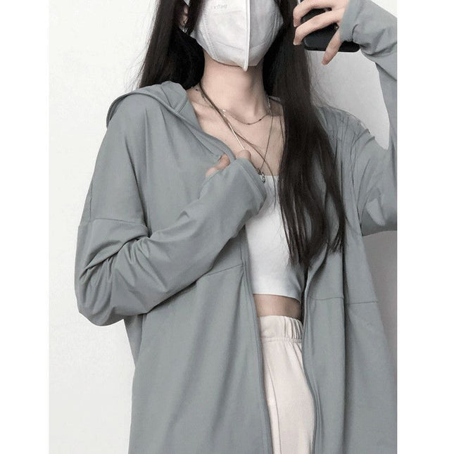 Sun Protection Clothing for Women 2025 New Trendy 2025 Summer Sun Protection Clothing Anti-Uv Breathable Ice Silk Thin Jacket