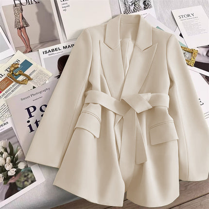 Trendy Suit Emerald Green Lace-Up Blazer for Women 2026 Spring New Design Stylish Korean Style Casual