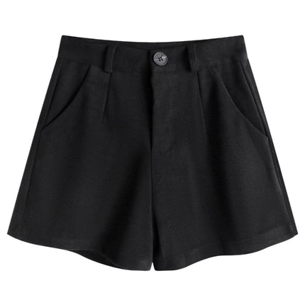 Autumn and Winter 2024 Korean Style Little Boots Pants New Casual Pants Women's Fashion High Waist Slimming Woolen Wide Leg Pants A- word