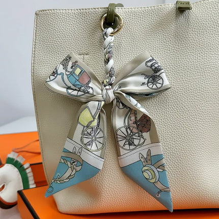 High-grade Handbag Handle Ribbon Bag Handle Handle Accessories Silk Scarf Handbag Tie Bag with Decorative Ribbon Pendant