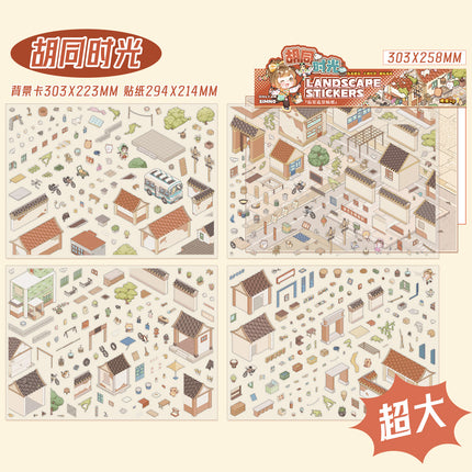 Cross-border Explosions Core Stranger Super Large 3D Stereo Landscape Stickers Decompression Microscale Scene Stickers DIY Cabin Fun Stickers