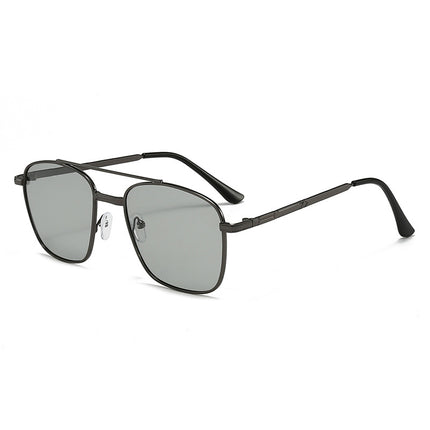 24 New Fashion double beam sunglasses men's polarized stainless steel sunglasses UV-proof driving frog glasses YJ