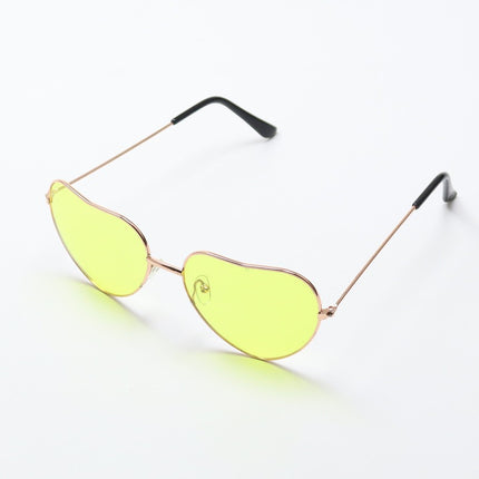 Heart Shape Fashion Sunglasses Retro Love Ocean Sunglasses Party Glasses Metal Heart Sunglasses