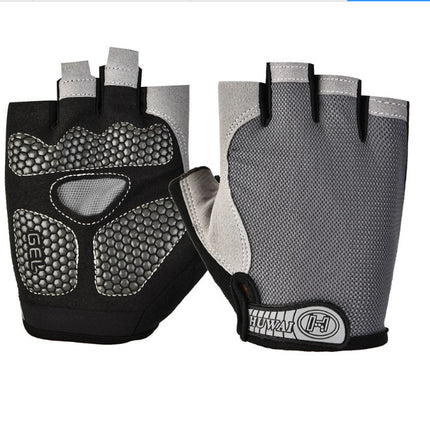 Cross-border Thin Half-finger Gloves Men's and Women's Riding Non-slip Quick-drying Sports Fitness Breathable Bicycle Gloves A01W