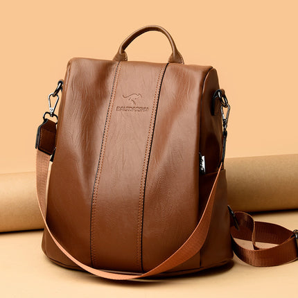 Backpack New Anti-theft Women's Backpack Korean Style Simple All-match Shoulder Bag Fashionable Elegant Student Backpack
