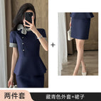 Navy blue jacket + skirt / S