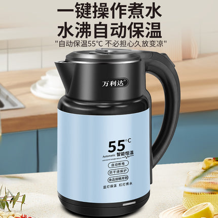 Electric Kettle Wholesale: Wanda Li Household Stainless Steel Kettle with Smart Insulation and Constant Temperature Electric Kettle