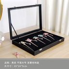 Large Black Flat Sponge Jewelry Box