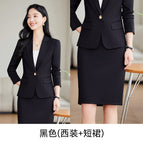 Black suit + 3026 black skirt / S