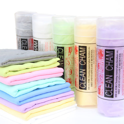 Thickened large PVA imitation deerskin towel manufacturers car cleaning leather towel car wash towel dry hair pet absorbent towel