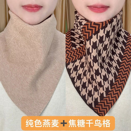 New Style Fashion 2024 Autumn and Winter Neck Protection Neck Korean Style Cold-proof All-match Neck Set Warm Temperament Triangle Scarf