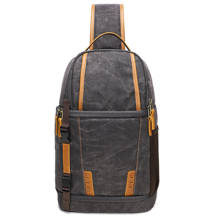 Photography Bag Canvas Wear-Resistant Camera Bag Single Shoulder Crossbody Chest Bag Slr Digital Bag Storage Crossbody Camera Breathable