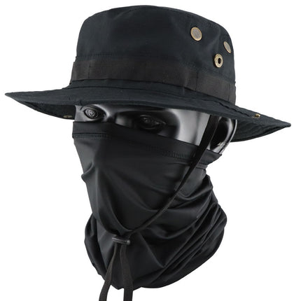 Summer Camouflage Tactical Penny Hat suit Multi-function Magic Hood Fishing Cap Sunscreen Protective Breathable Fisherman Hat