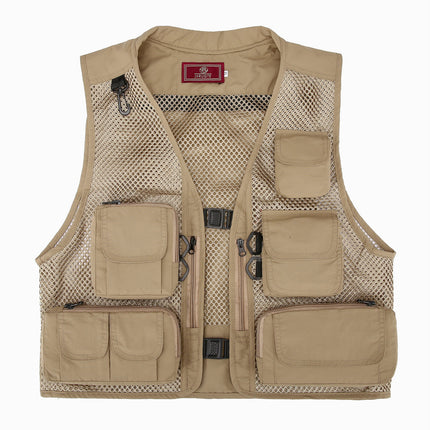 Cross-Border Wholesale Fishing Vest Tactical Vest Mesh Outdoor Breathable Sports Vest Camouflage Tactical Vest
