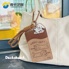 Dachshund leather card holder-d style