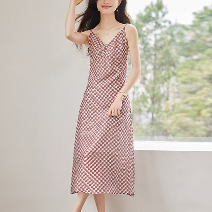 Fairy-Like Ultra-Fairy Style Spaghetti Strap Floral Dress Cardigan Elegant Petite Outfit Complete Chiffon Women's Dress