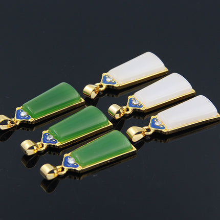 Ancient sand gold imitation jade gold-plated necklace jade brave Guanyin Buddha pendant live welfare drainage small gift supply