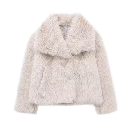 SAW AliExpress Independent Station Women's Wear European and American Style Artificial Fur Effect Short Coat 4360 240 712