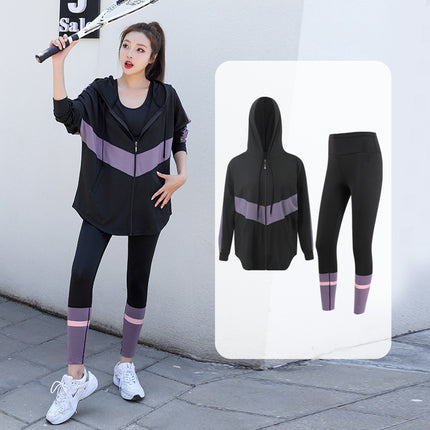 Sports Suit Women's New Large Size Loose Slimming Gym Morning Run Quick Dry Internet Popular Professional Long Sleeve Yoga Suit