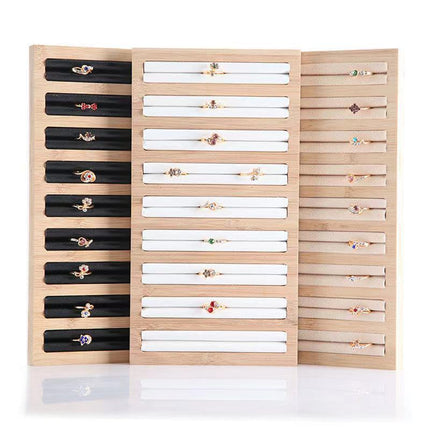 Simple Solid Wood Ring Display Plate Jewelry Rack Earrings Rack Earrings Ring Display Tray Jewelry Display Rack