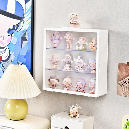 Layered hand-held animation game peripheral display stand dustproof magnetic wall hanging high-definition tide play blind box storage box