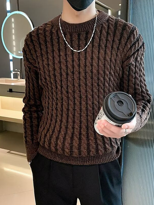 High Street Puppies Handsome Light Mature Sweater Men's Winter Puppies Handsome Casual Knitwear Men's Twist Knitwear Winter Base