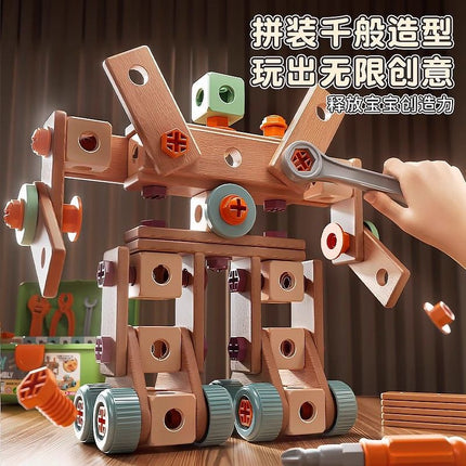 Children's DIY Tool Box Complete Set with Screws and Nuts, Children's Toys, Educational Electric Drill for Assembly and Disassembly