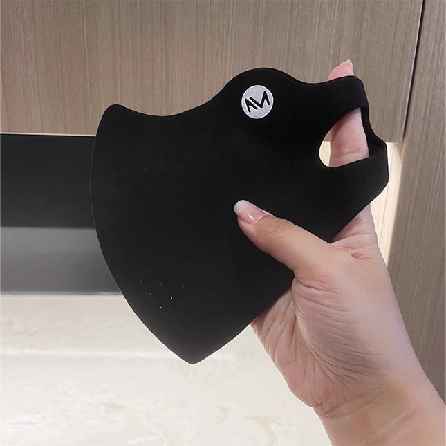 Autumn and winter collagen warm velvet breathable simple solid color warm mask windproof dustproof riding mask moisturizing beauty