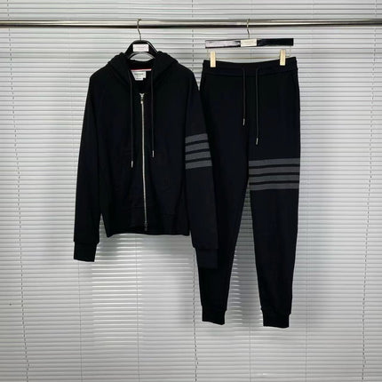 Factory Direct autumn and winter New TB sweater sweatpants new color matching classic Dark four bars casual suit men and women