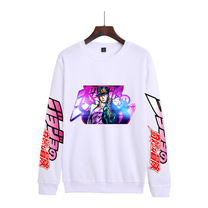 Cross-border Hot Hoodie JOJO's Wonderful Adventure Popular Printing Casual Men's and Women's Round Neck Sweater Autumn and Winter Fashion Spot